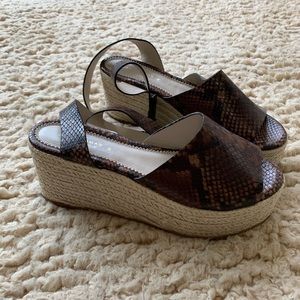Zara Snake Skin espadrilles never worn